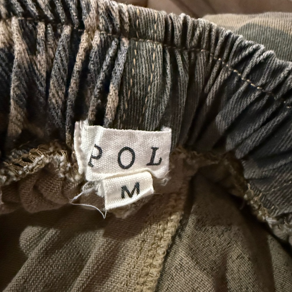 POL Camo Green and Animal Print Elastic Waist Pants - Picture 6 of 7